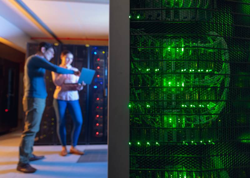 A photographic example of CAIT Data Centre technology.